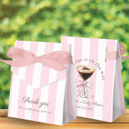 Caja Para Regalos A Tini One Martini Pink Bow Baby Shower Gift