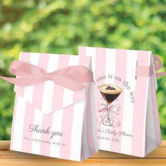 Caja Para Regalos A Tini One Martini Pink Bow Baby Shower Gift