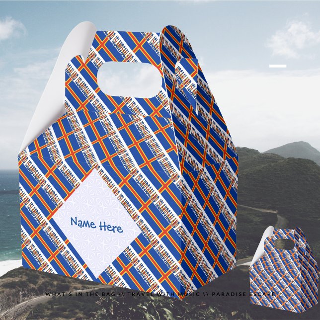 Caja Para Regalos Aaland Islands Ålander Bandera Azul Baldosa Person (Subido por el creador)