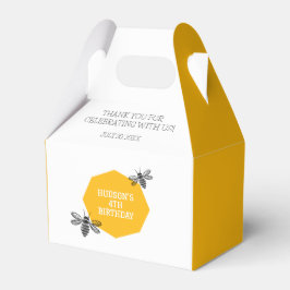 Caja Para Regalos Abeja amarilla moderna Niños Honeycomb Cumpleaños