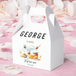 Caja Para Regalos Abeja amarilla y girasol 1 cumpleaños