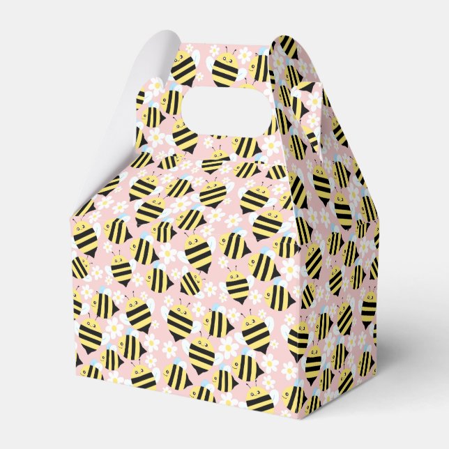 Caja Para Regalos Abejas Y Flores Blancas (Front Side)