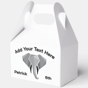Caja Para Regalos ABIGAIL - Elephant Head Age Name Text