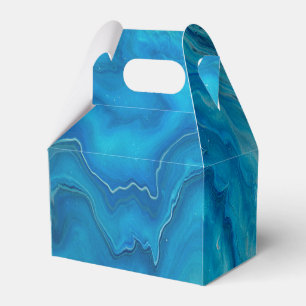 Caja Para Regalos Abstracción del árido de mármol azul y Verde az