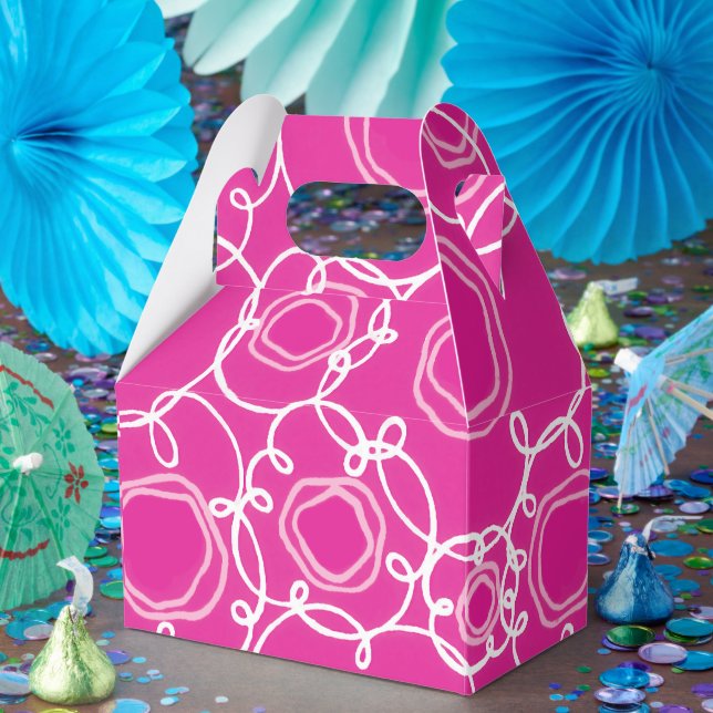 Caja Para Regalos Abstract Floral Matrix (Hot Pink) Fine Art (Fiesta)