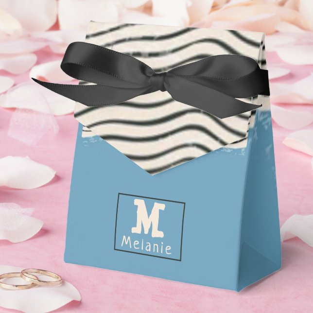 Caja Para Regalos Abstract minimalist artistic lines Monogram (Boda)