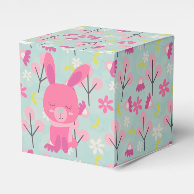 Caja Para Regalos Abundantes y flores rosas (Costado Anverso)