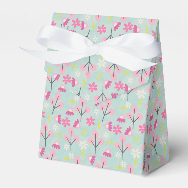 Caja Para Regalos Abundantes y flores rosas (Front Side)