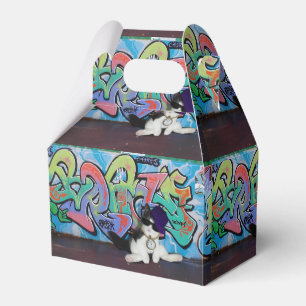 Caja Para Regalos Actitud del gato.....Gatitos y Muro de graffiti