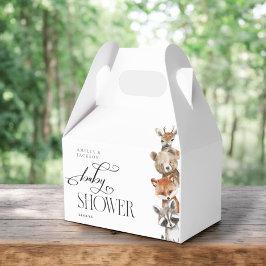 Caja Para Regalos Acuarela Animales de Woodland Minimalismo