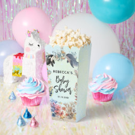 Caja Para Regalos Acuarela bajo el Baby Shower neutro del mar