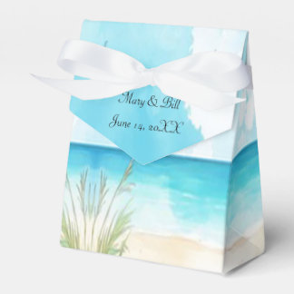 Caja Para Regalos Acuarela Blue Ocean Beach Wedding Favor Box