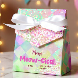 Caja Para Regalos Acuarela Caticorn Meow-Gical Cumpleaños
