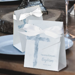 Caja Para Regalos acuarela cruz azul Baptism Favor Box