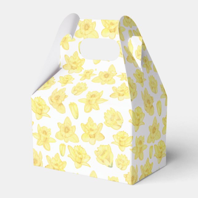 Caja Para Regalos Acuarela Daffodil Ditzy Floral (Front Side)