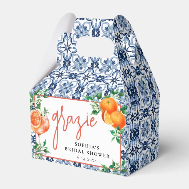 Caja Para Regalos Acuarela de Amore Spritz Positano Blue Tile (Front Side)