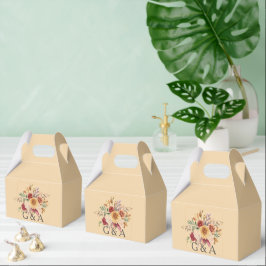 Caja Para Regalos Acuarela de otoño Monograma botánico