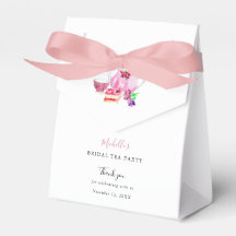 Acuarela Ducha Fiesta de té rosado Gracias