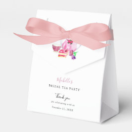 Caja Para Regalos Acuarela Ducha Fiesta de té rosado Gracias