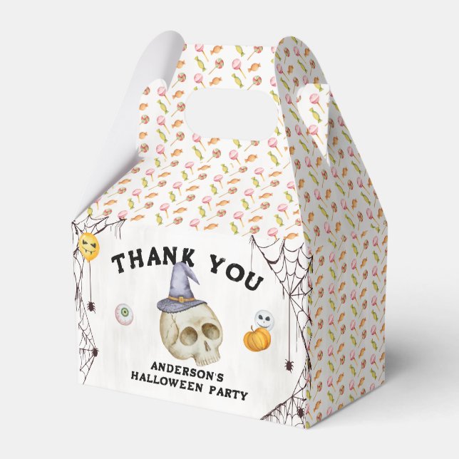 Caja Para Regalos Acuarela Fiesta de disfraces de Halloween (Front Side)