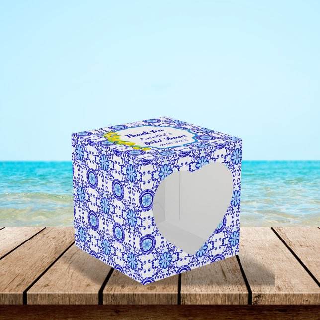 Caja Para Regalos Acuarela Lemons Positano Amalfi Tile Bridal (Subido por el creador)