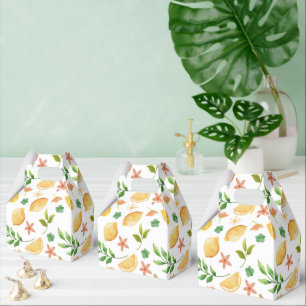 Caja Para Regalos Acuarela Limones y Paletas Heladas
