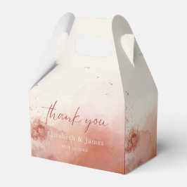 Caja Para Regalos Acuarela moderna Terracotta Desert Boho Boda