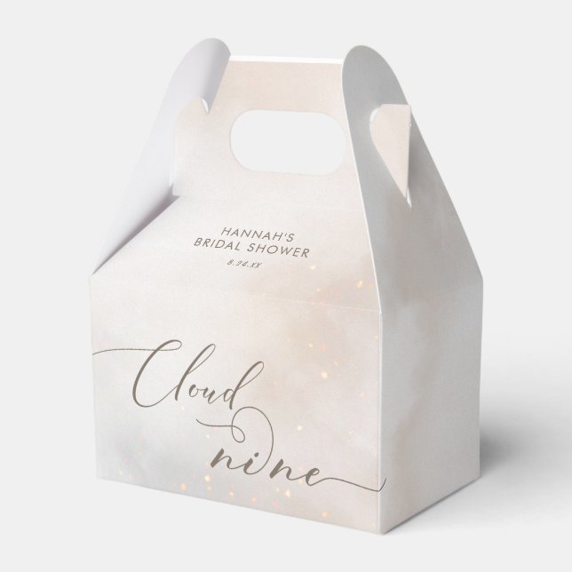 Caja Para Regalos Acuarela Nube 9 Bridal Shower Gracias (Front Side)