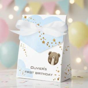 Caja Para Regalos Acuarela nuestro oso pequeño es un cumpleaños de b