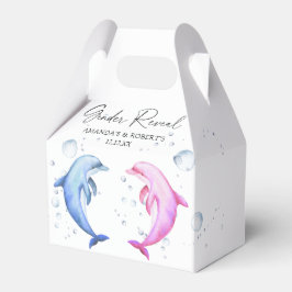 Caja Para Regalos Acuarela Revelación del Sexo de los Delfines