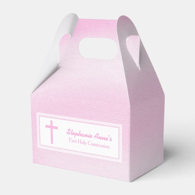 Caja Para Regalos Acuarela rosa de la comunión (Front Side)