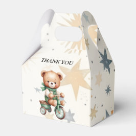 Caja Para Regalos Acuarela Teddy Bear Stars Green Bike Fiesta