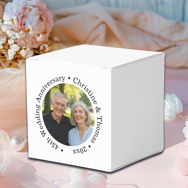 Caja Para Regalos Add Your Own Couple Photo 45th Wedding Anniversary (Subido por el creador)