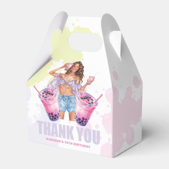 Caja Para Regalos Adolescente Boba Tea Personalizado (Front Side)