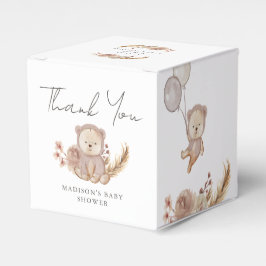 Caja Para Regalos Adorable Boho Botanical Sweet Bear Baby Shower