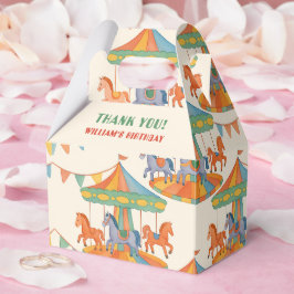 Caja Para Regalos Adorable Carousel Birthday