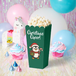 Caja Para Regalos Adorable Christmas Penguin with Candy Cane