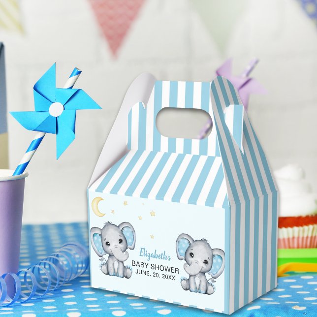 Caja Para Regalos Adorable Elephant Baby Shower Boy (Subido por el creador)
