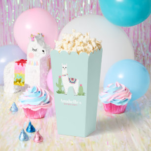 Caja Para Regalos Adorable Llama Personalizada Fiesta de Cumpleaños 