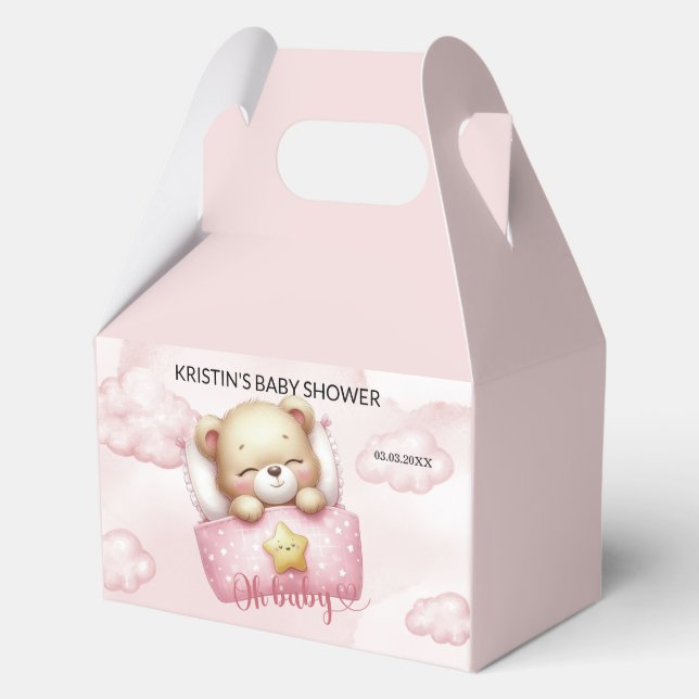 Caja Para Regalos Adorable Teddy Bear Baby Shower (Anverso)