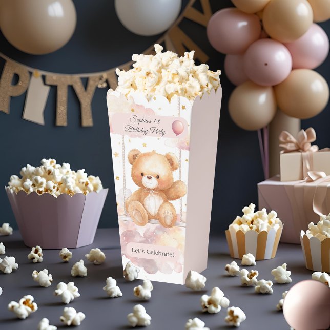 Caja Para Regalos Adorable Teddy Bear - Personalizado Cumpleaños (Subido por el creador)
