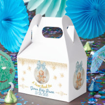 Adorno de niño de jengibre azul lindo para Baby Sh