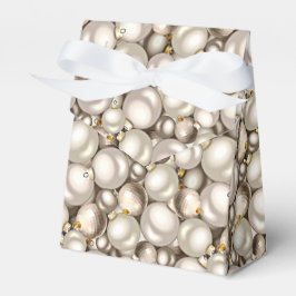 Caja Para Regalos Adornos de burbujas de marfil plateado y dorado