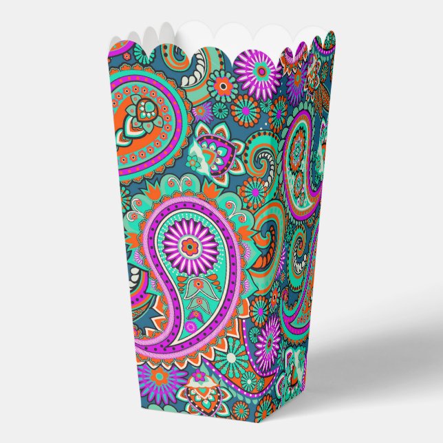Caja Para Regalos Adornos de Paisley / Patrón 2 (Reverso )