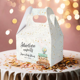Caja Para Regalos Adventure Awath Travel Gold Confetti Baby Shower