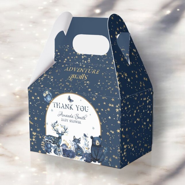 Caja Para Regalos Adventure Awath Woodland Night Animal Baby Shower (Subido por el creador)