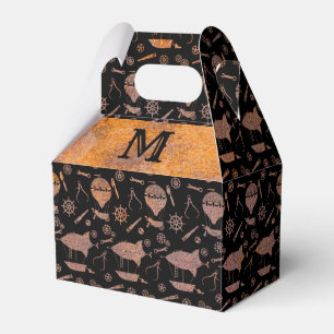 Caja Para Regalos Aeronaves con rusty de Steampunk Monogram Gable