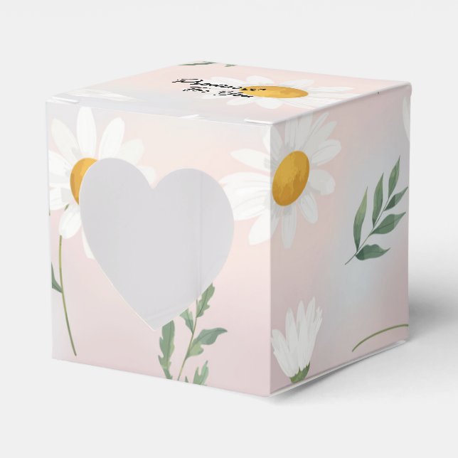 Caja Para Regalos Aesthetic Daisy Flowers Pattern Favor Box (Anverso)