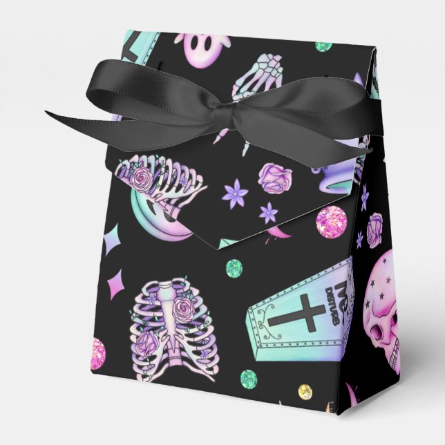 Caja Para Regalos Afiche y cementerio gótico pastel de Halloween (Front Side)