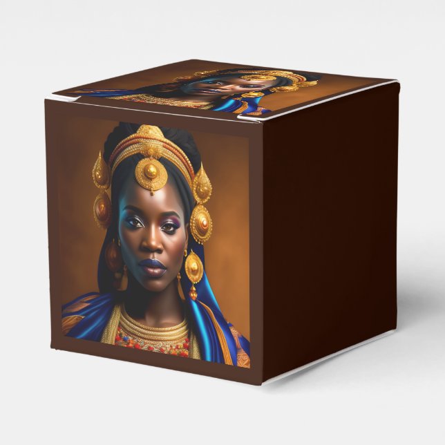 Caja Para Regalos African Black Woman (Costado Anverso)